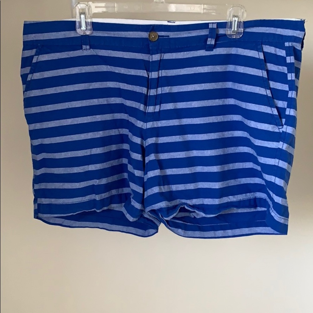 Striped blue shorts